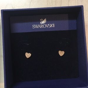 rose gold heart earrings